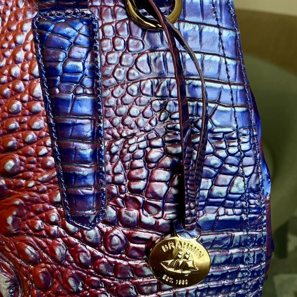 NWT Brahmin Small Finley Dawning Ombre Melbourne Leather - Picture 3 of 9